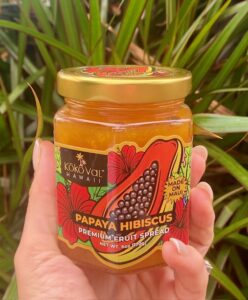 Papaya Hibiscus Fruit Spread - low in sugar - high in fruit!