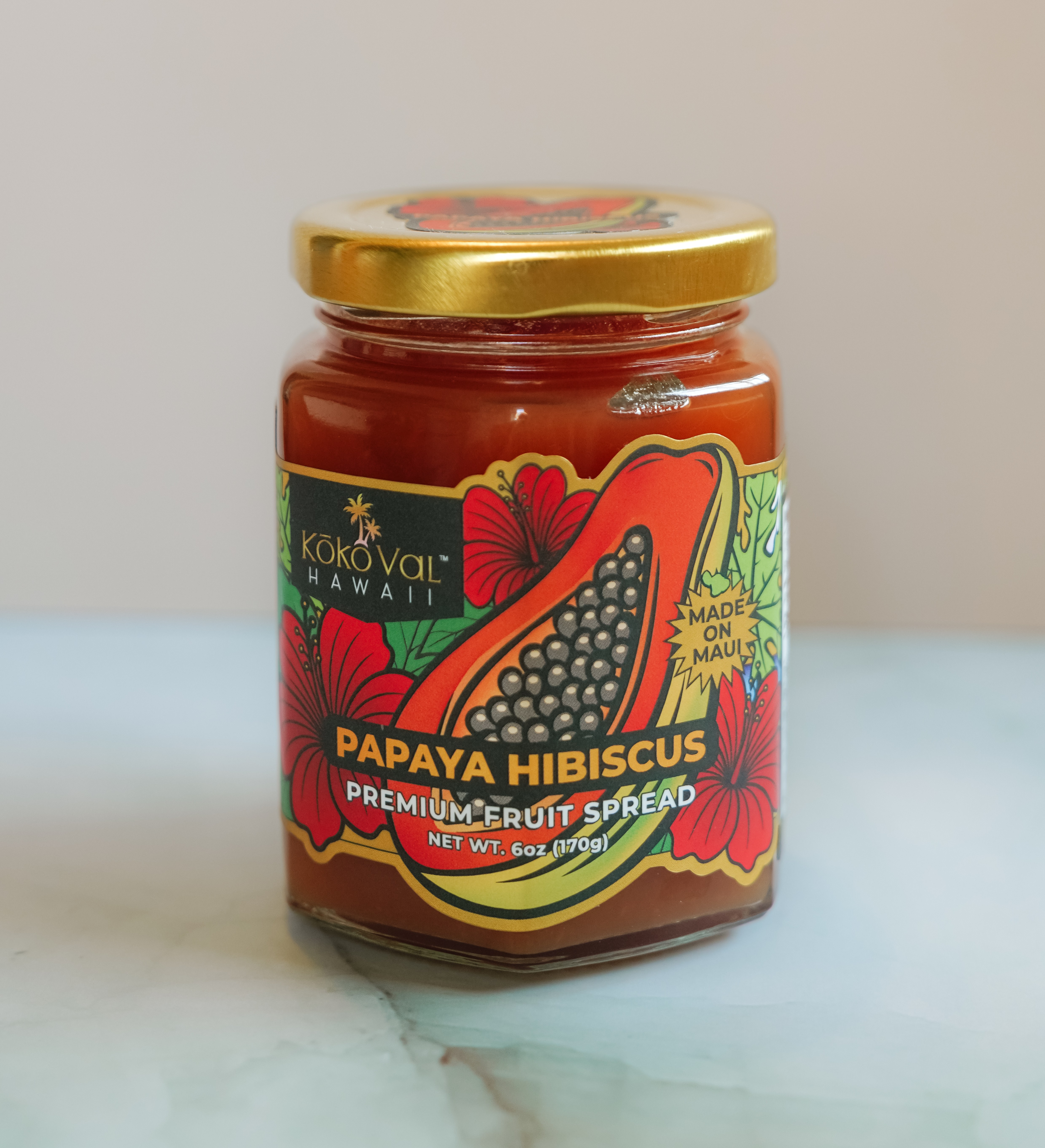 Papaya Hibiscus Fruit Spread - low in sugar - high in fruit!